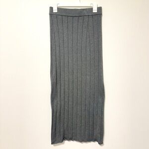 Peruvian Connection 100% Pima Cotton Maxi Skirt Size Medium Ribbed Knit